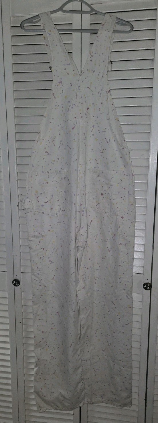 Vtg 90&rsquo;sHallmark E.Bunny & Co Paint Splatter Cotton Overall Size L Rare Find