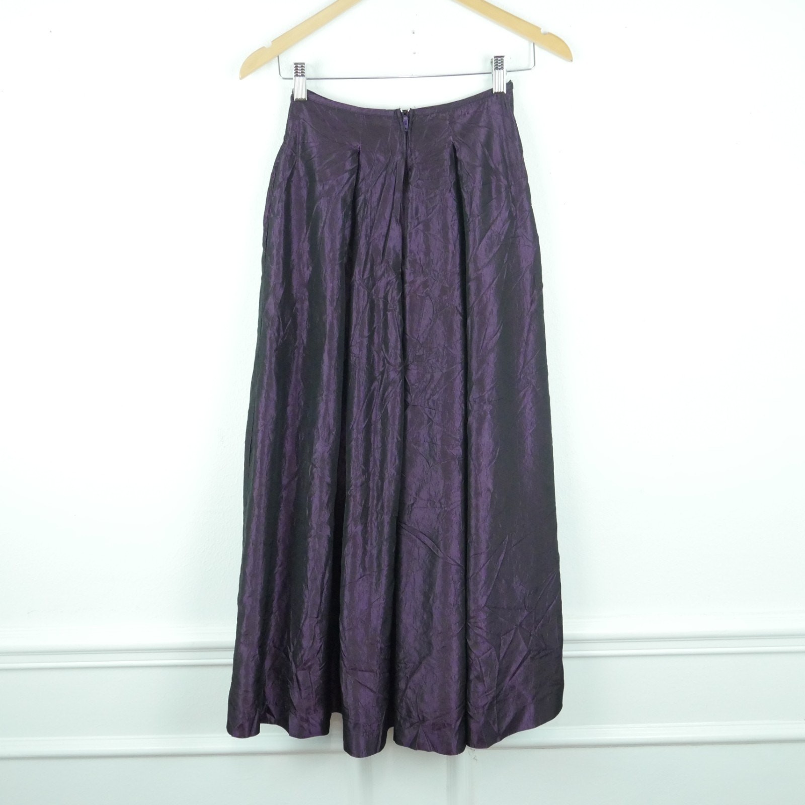 Vintage XXS Maxi Skirt 90s Y2K Iridiscent Purple Whimsigoth Goth Witchy Vamp