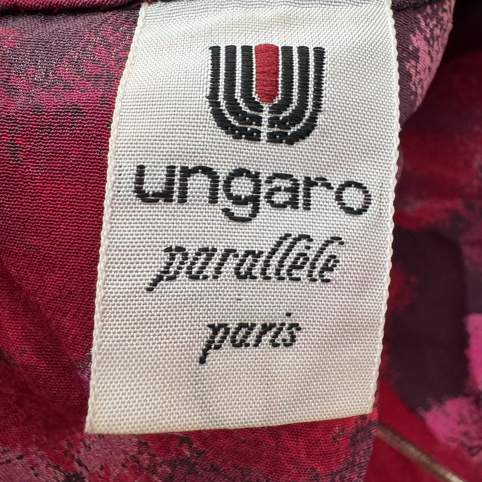 Vintage Emanuel Ungaro Parallele Paris Women&rsquo;s 1/4 Zip Pullover Floral Medium