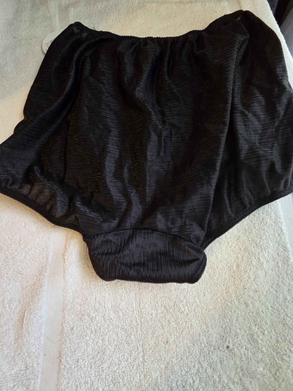 NWT Vintage ILISE STEVENS Essentials Black Nylon Women&rsquo;s Brief Panties Size L 7