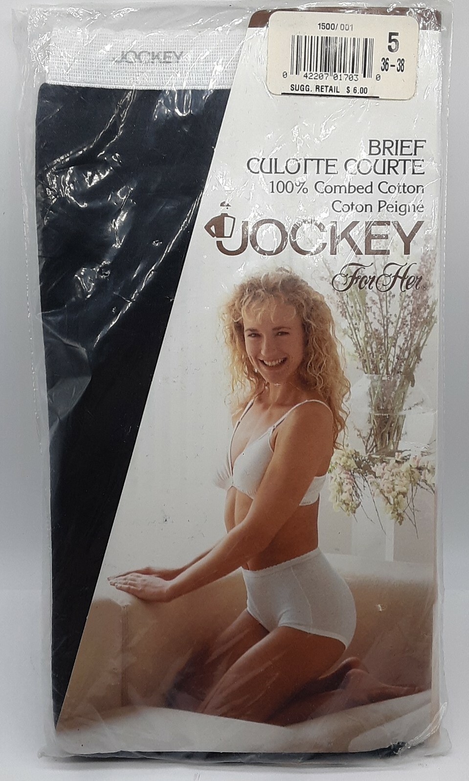 NOS Vintage Jockey For Her Women&rsquo;s Size 5 Small High Rise Briefs New 1992