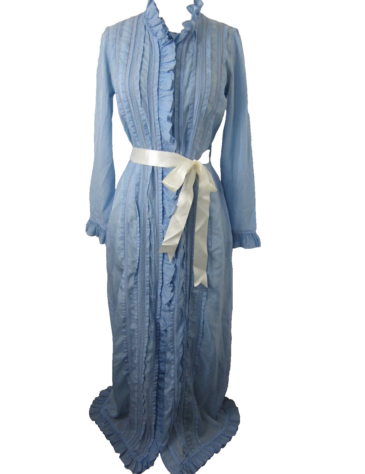Gorgeous Vintage Mod Bill Tice Robe Pleat/Ruffle Maxi Dress Robe Size 8