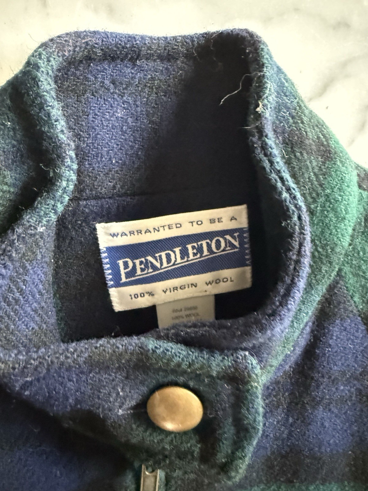 Vtg Pendleton 100% Virgin Wool Bomber Jacket 70s/80s Plaid Small Shoulder Pads!