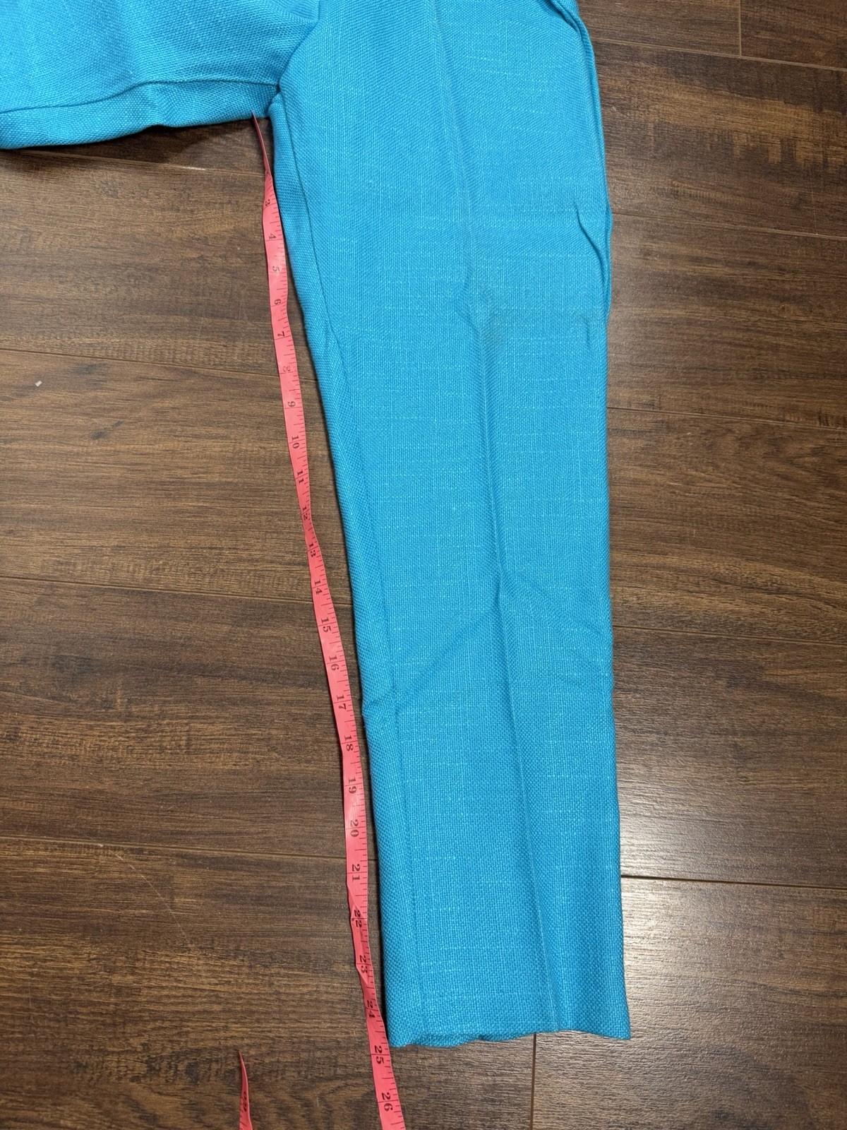 1950s 1960s Turquoise Knit Cigarette Pants Vintage Pinup Retro Extra Small NWT