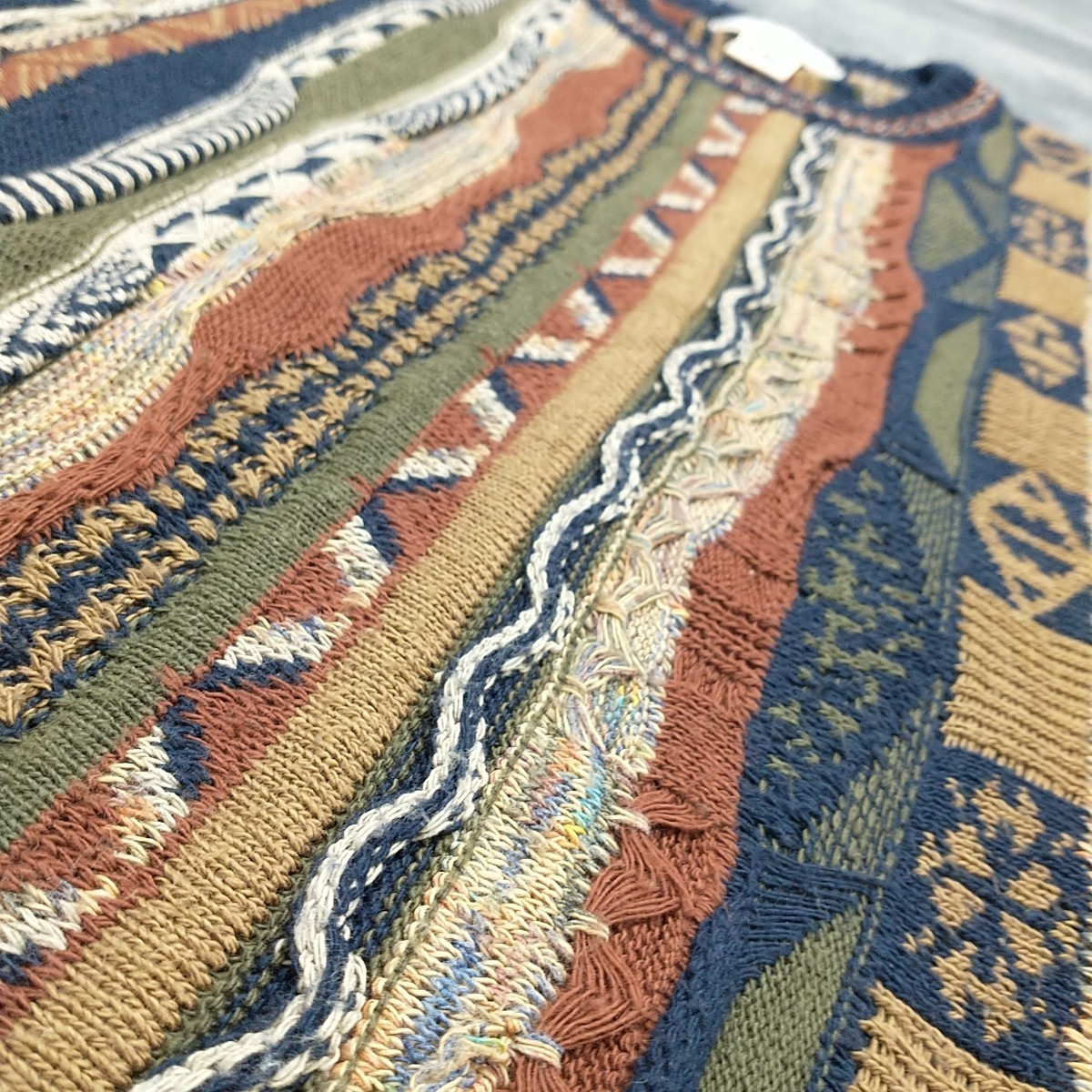 Vintage Murano Coogi Style Sweater Multicolor 90s Size Large