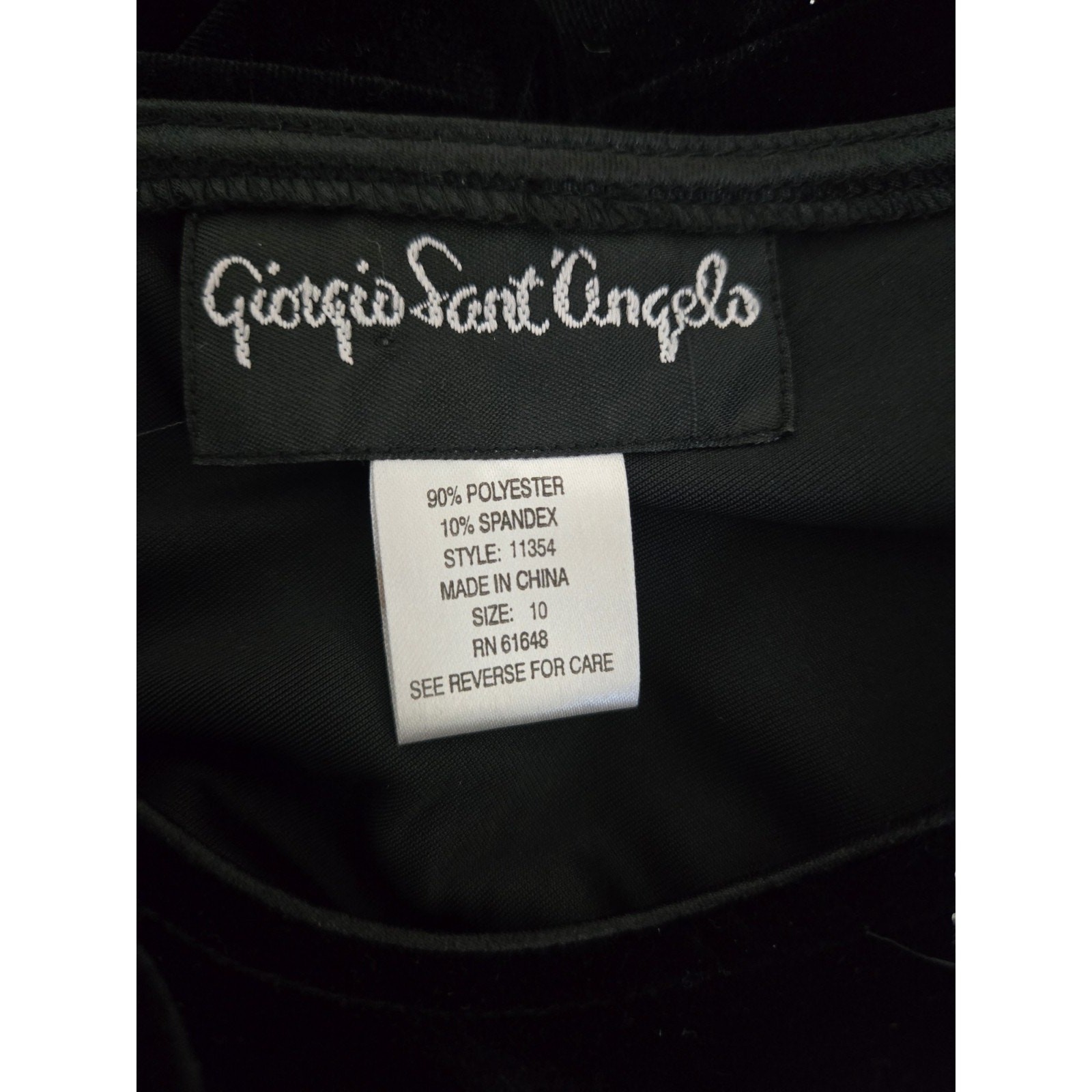 Vtg 90s Giorgio Sant Angelo Black Velvet Silver Flower Vamp Whimsigoth Sz 10
