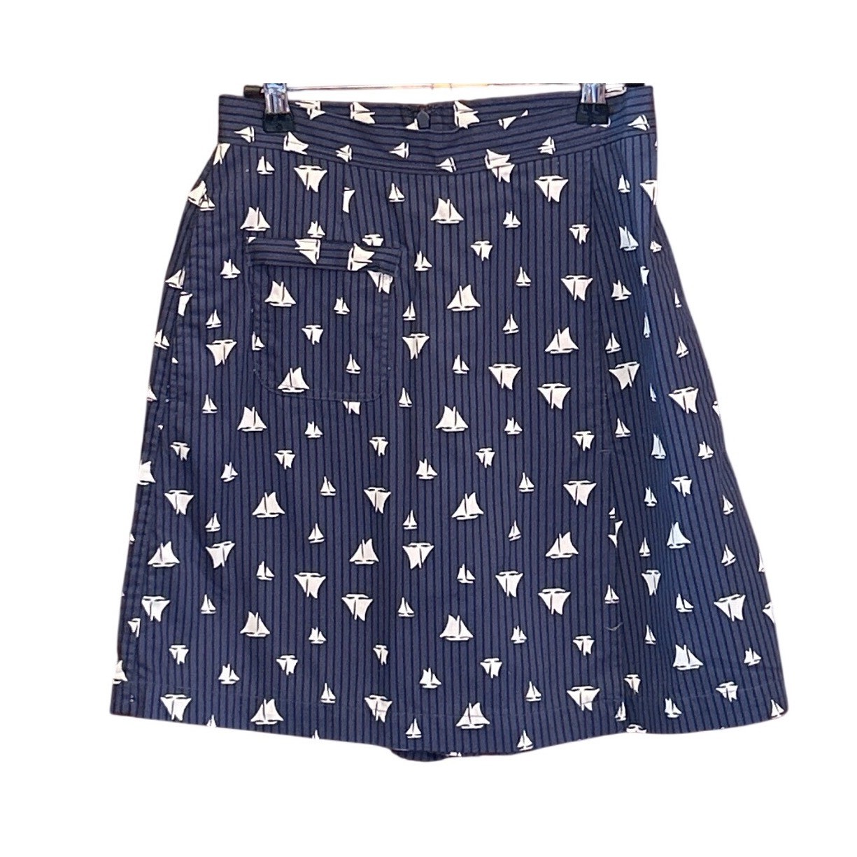 Vintage Liz Claiborne Lizsport Nautical Sailboat Skort Preppy Coastal Grandma