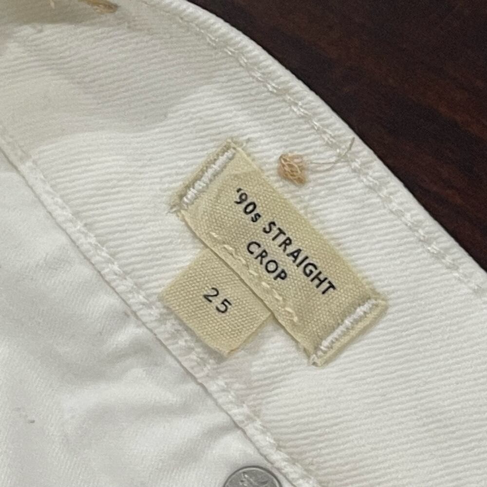 Madewell The &rsquo;90s Straight Crop Jean Size 25 in Tile White