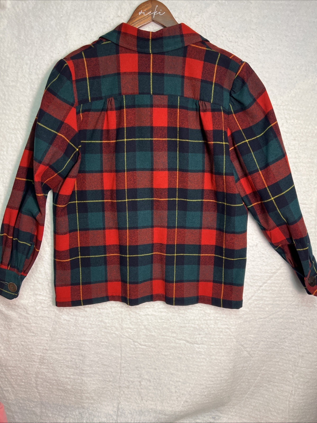 Vintage 50s Pendleton 49er Jacket Shadow Plaid Sz M Rockabilly