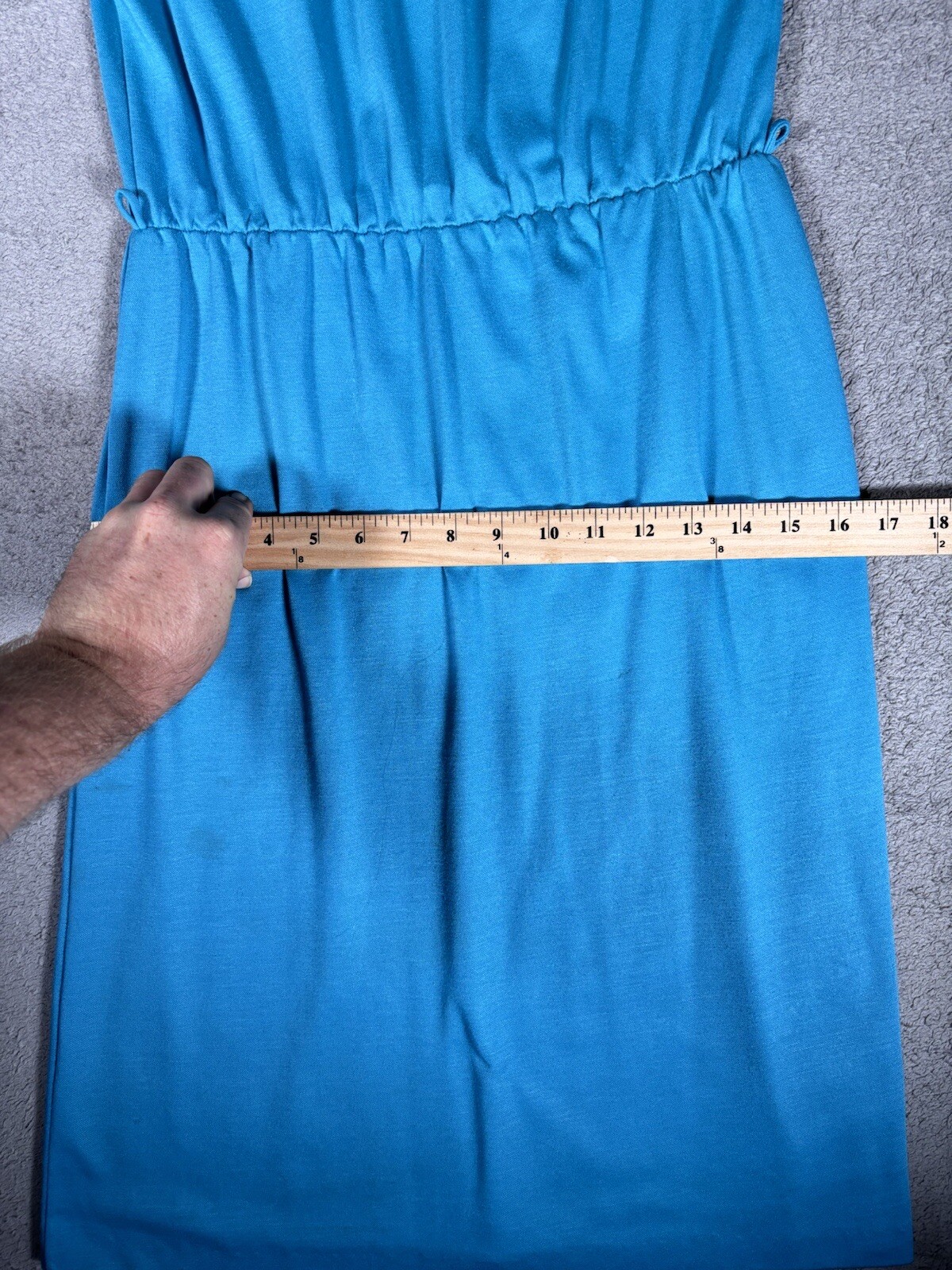 Vintage Timely Trends Dress Basic Short Sleeve Blue Mod/GoGo XS To S 60s Style