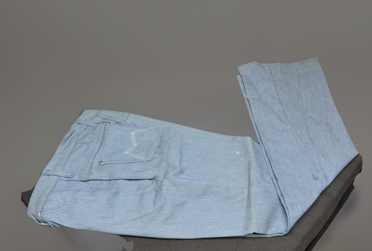 Vtg 70s Maverick Blue Bell Flare Leg Jeans Cotton Nylon WPL 6428 Size 15/16