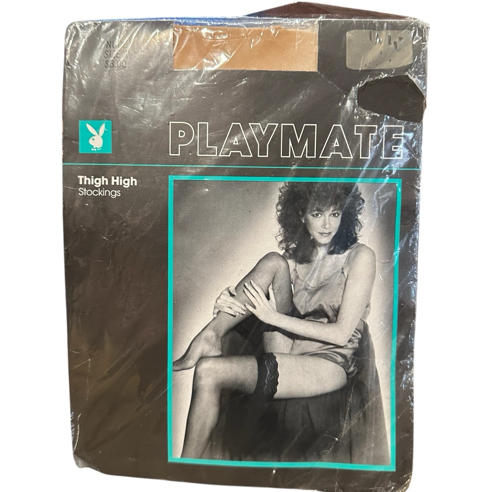 Playboy Playmate Thigh Highs Sandalfoot Nude Lace Stockings Lingerie VTG NOS