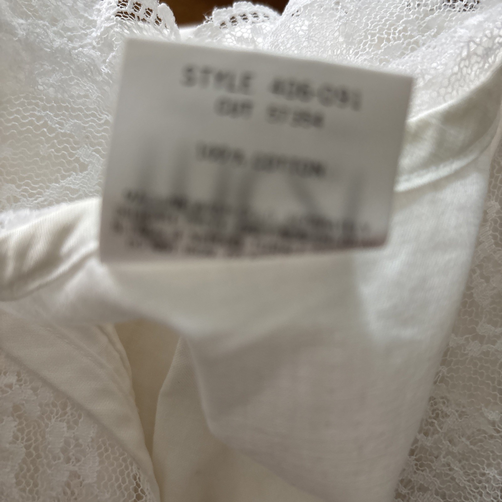 VTG Fritzi California Size 10 Croquet Prairie Made In USA White Lace 100% Cotton