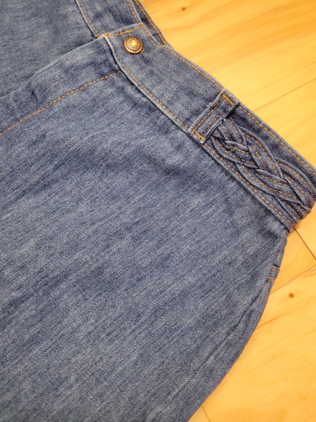 Vtg 70’s Levis Orange Tab Braided High Rise Chambray Denim Jeans Approx 29&Prime; W