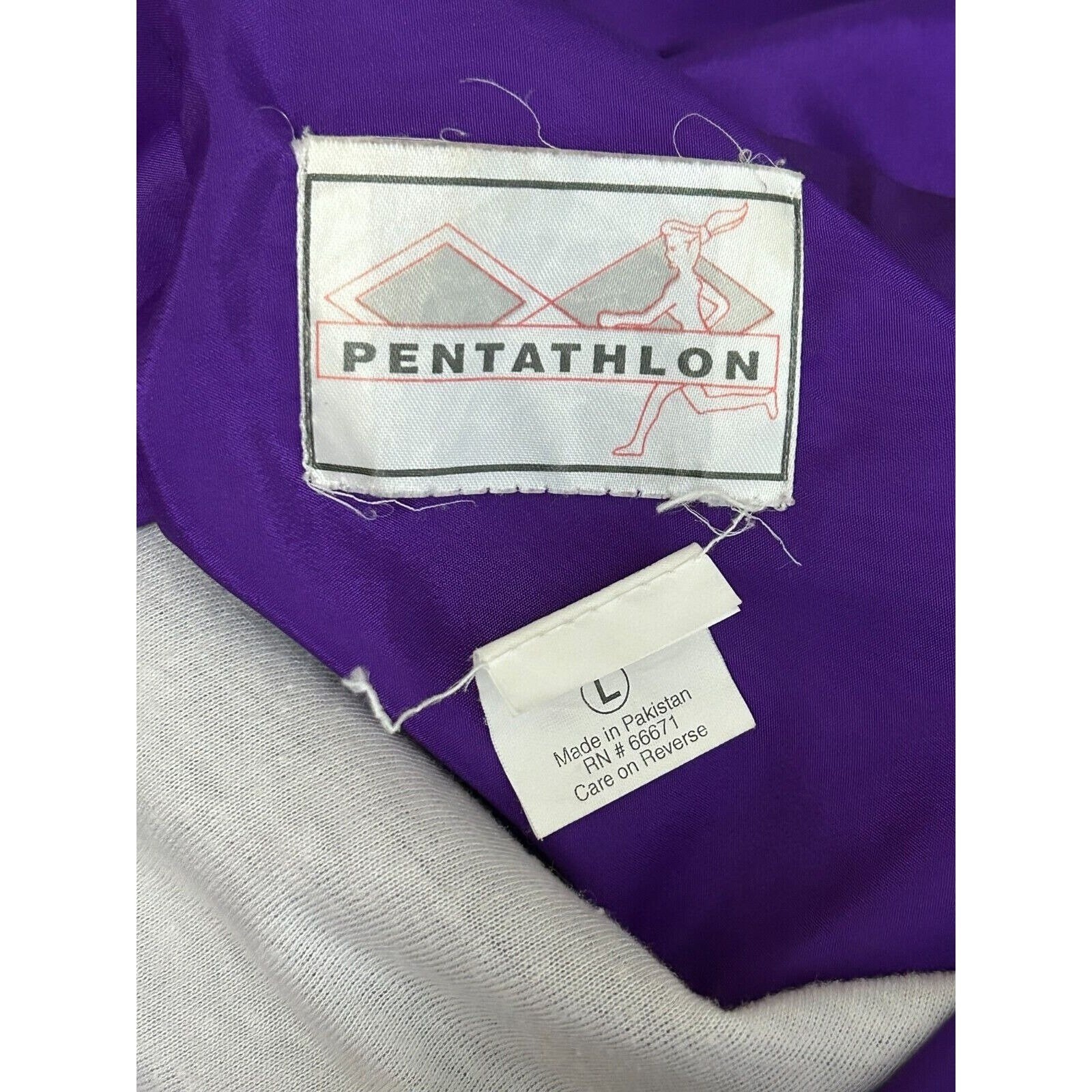 Pentathlon Outfit Activewear Pants & Jacket Full Zip Purple Womens Large Vtg 90s
