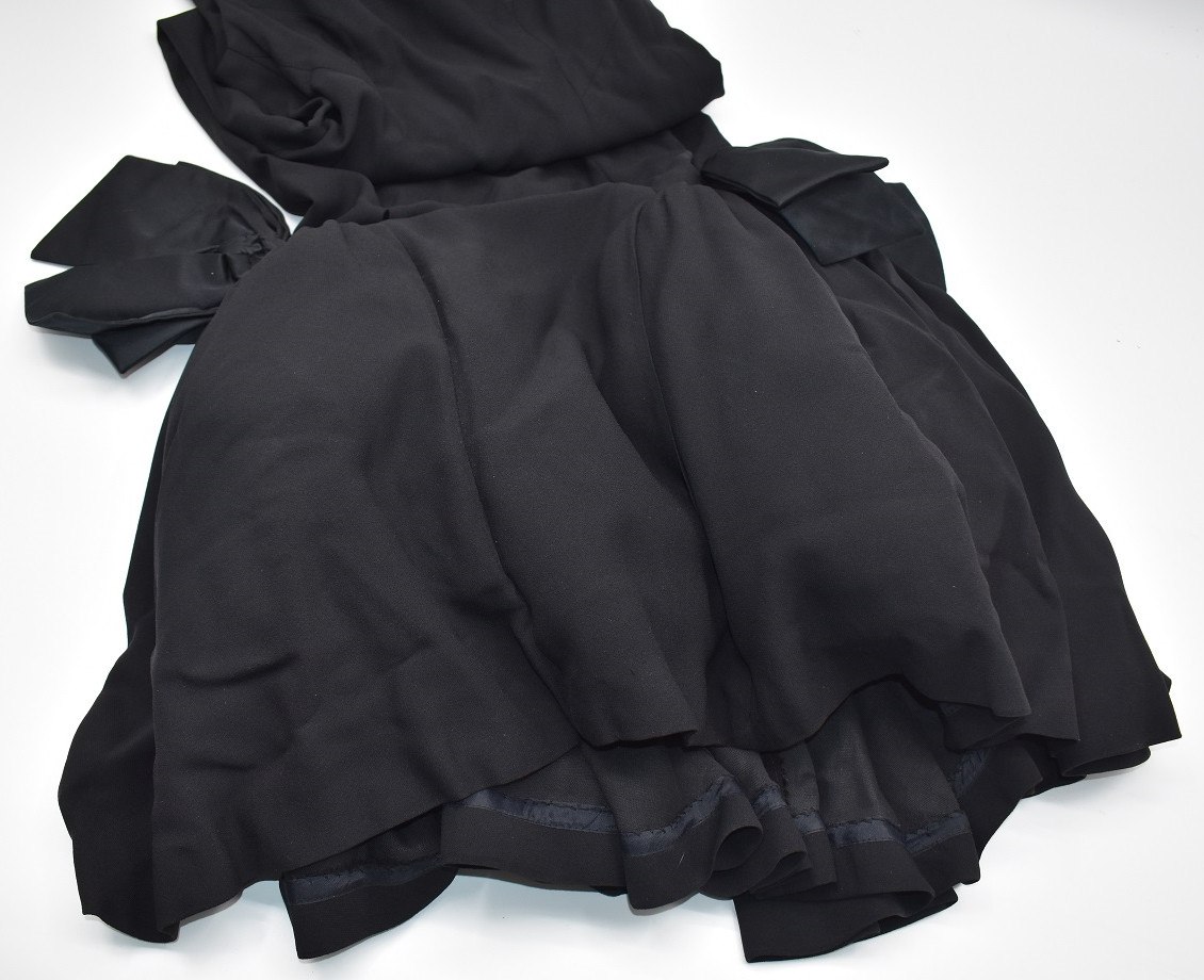 Vintage 1960s M&rsquo;amselle By Betty Carol Black Jackie O Style Cocktail Dress Size9