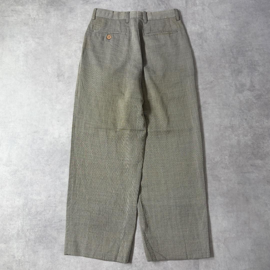Kenzo Vintage 80s Wool Slack Pants W26 Made in Japan Green