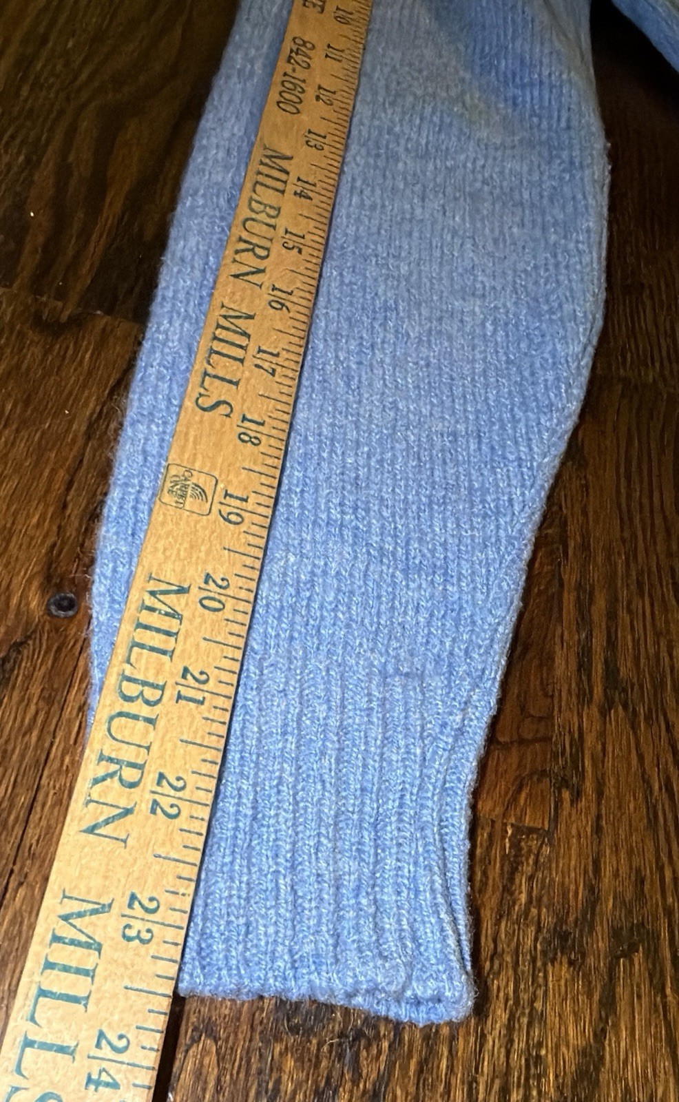 Vintage Robert Bruce Alpaca Wool Cardigan Union Made USA Blue SoftWarm Old Money