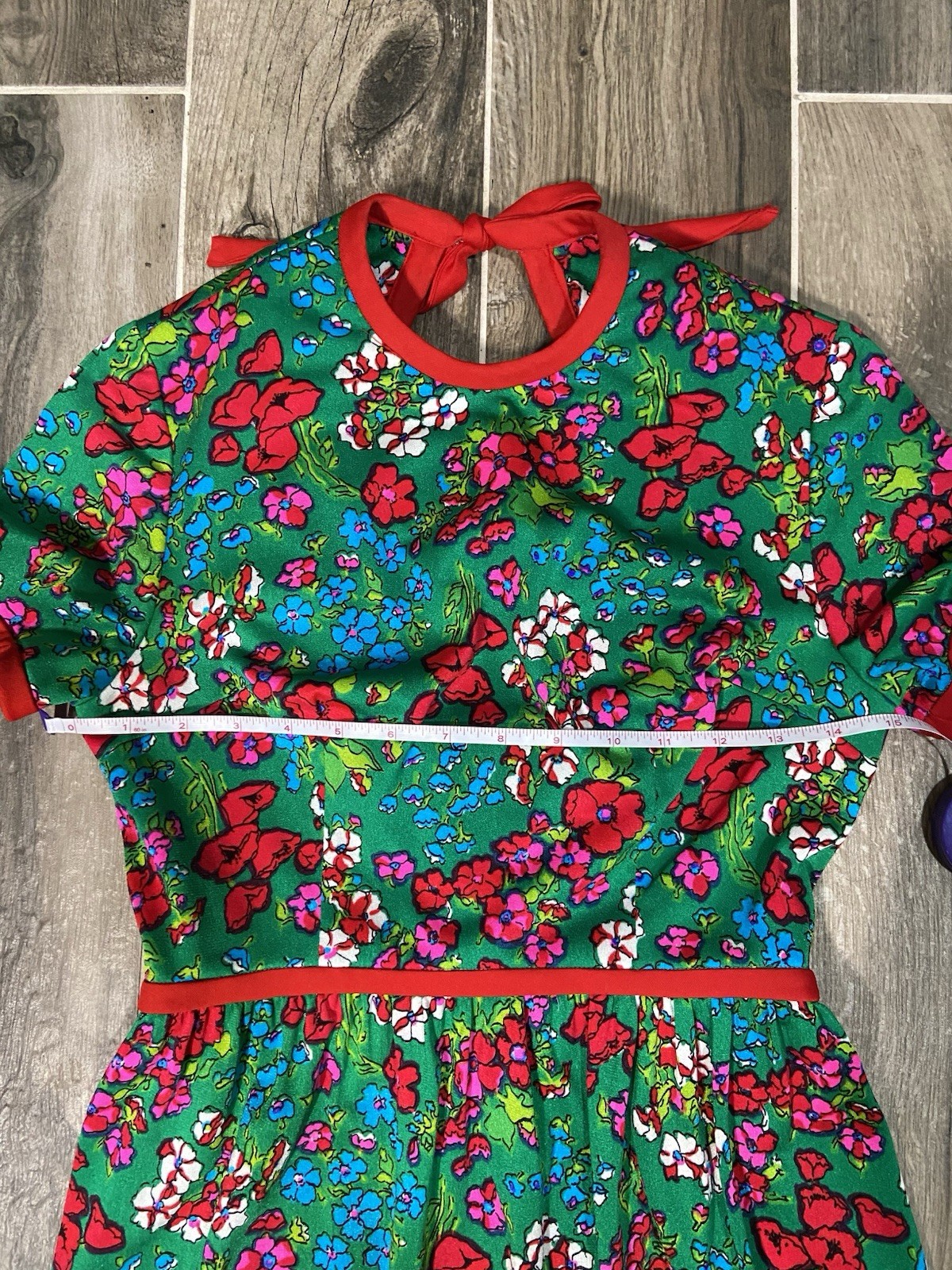 Vintage 1970’s Keram New York Floral Dress Keyhole Back Size XS 0/2