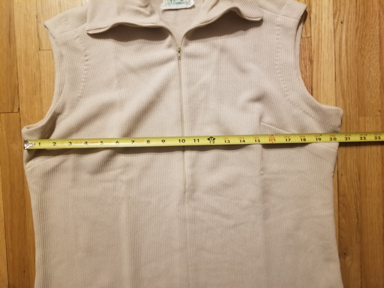 NOS Vintage 1970s HMS CLASSICS Womens Size 18 Polyester Belted Beige Tunic Top