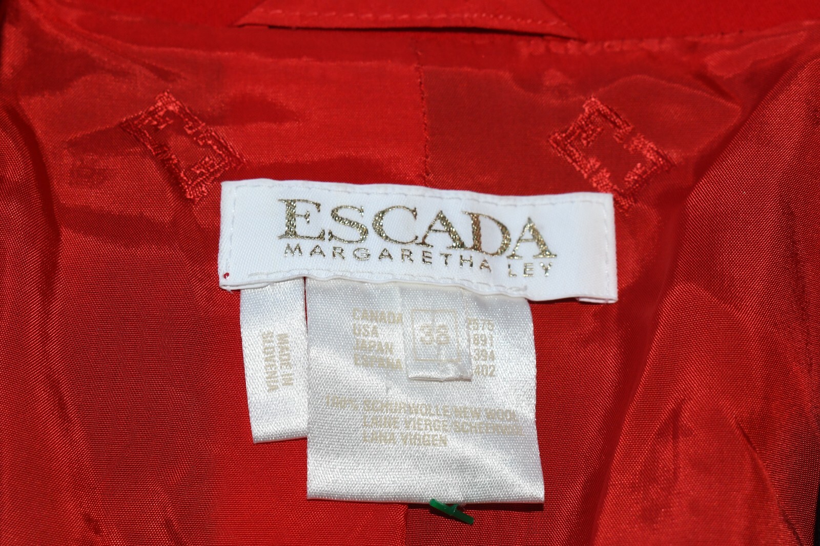 Escada Margaretha Ley Multicolored Long Sleeve Wool Blazer