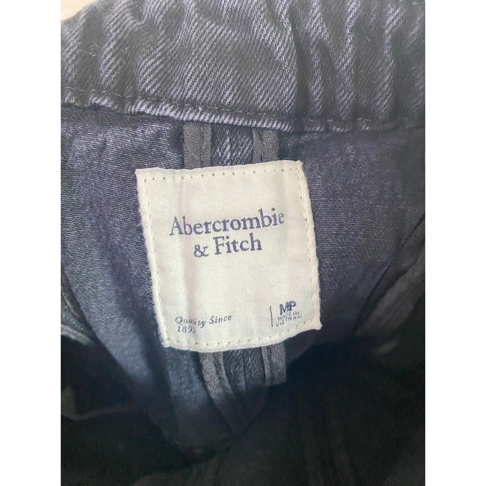 Abercrombie & Fitch Strapless Denim Jumpsuit Faded Black Size Medium Petite MP