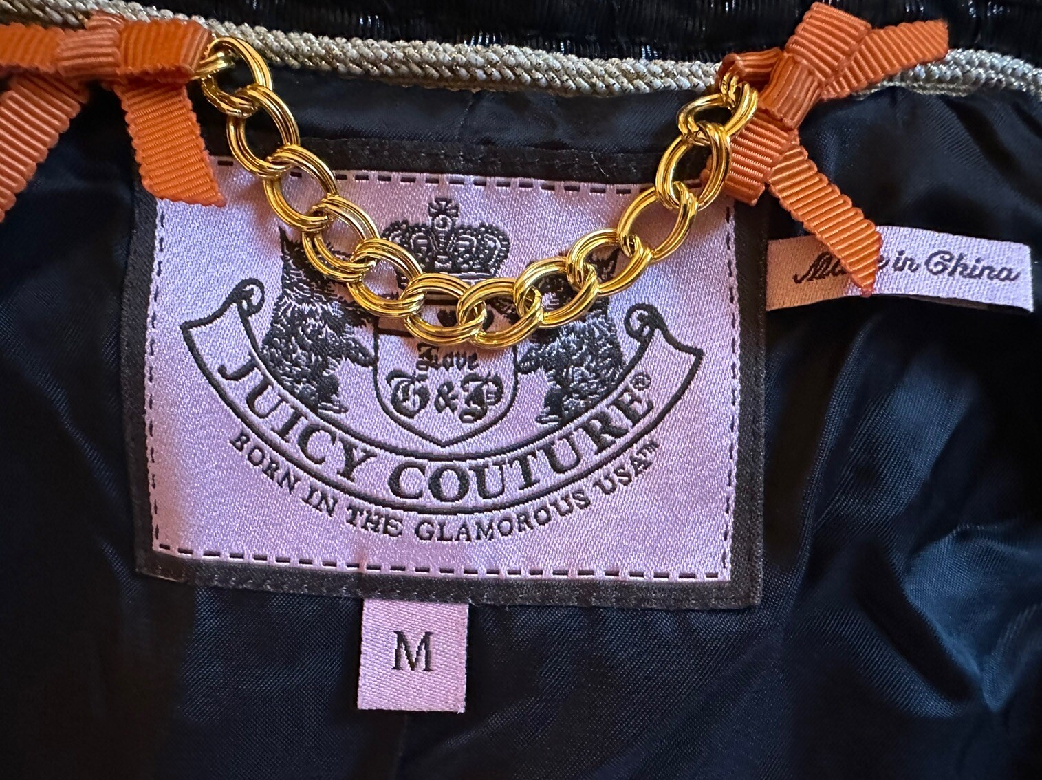 Juicy Couture Wool / Tweed Peacoat with gold buttons sz M vintage Y2K