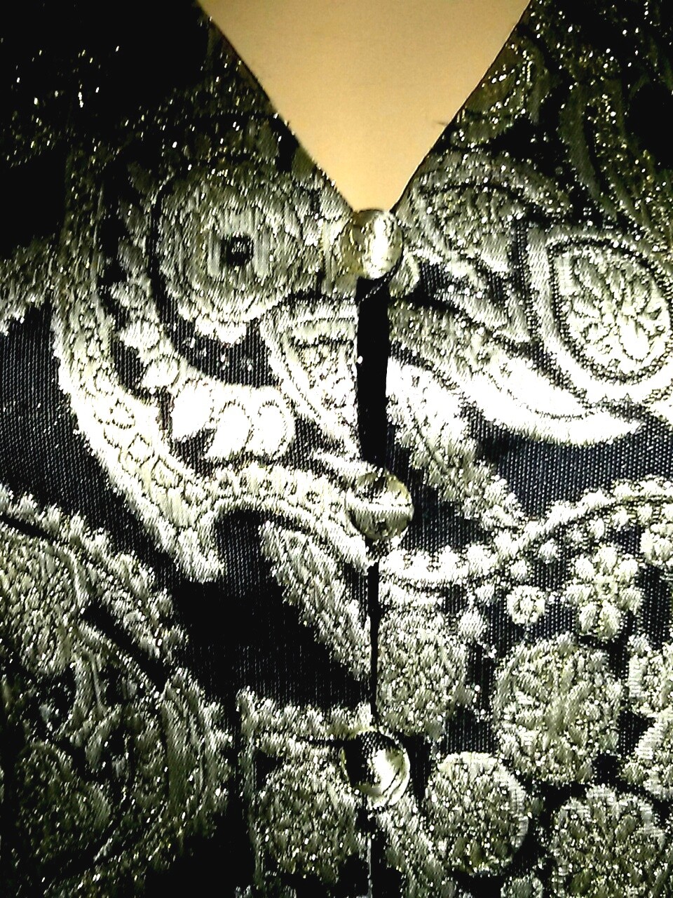 Evening brocade vest- size 34/36- tailor made- unique!!- Handmade