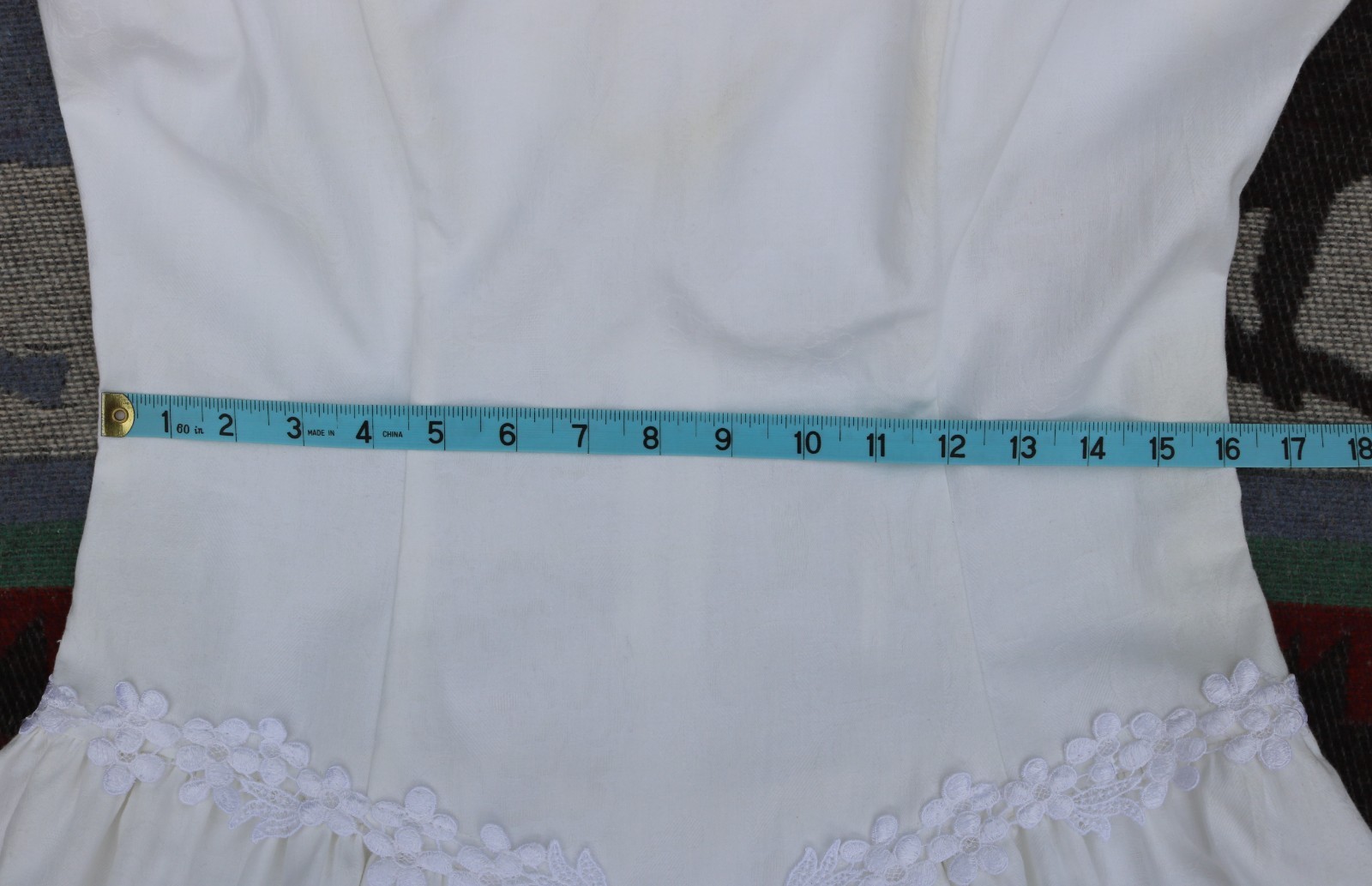 Vintage Cachet Dress 13/14 Bari Protas 1980s White w/Lace Victorian Wedding Tea