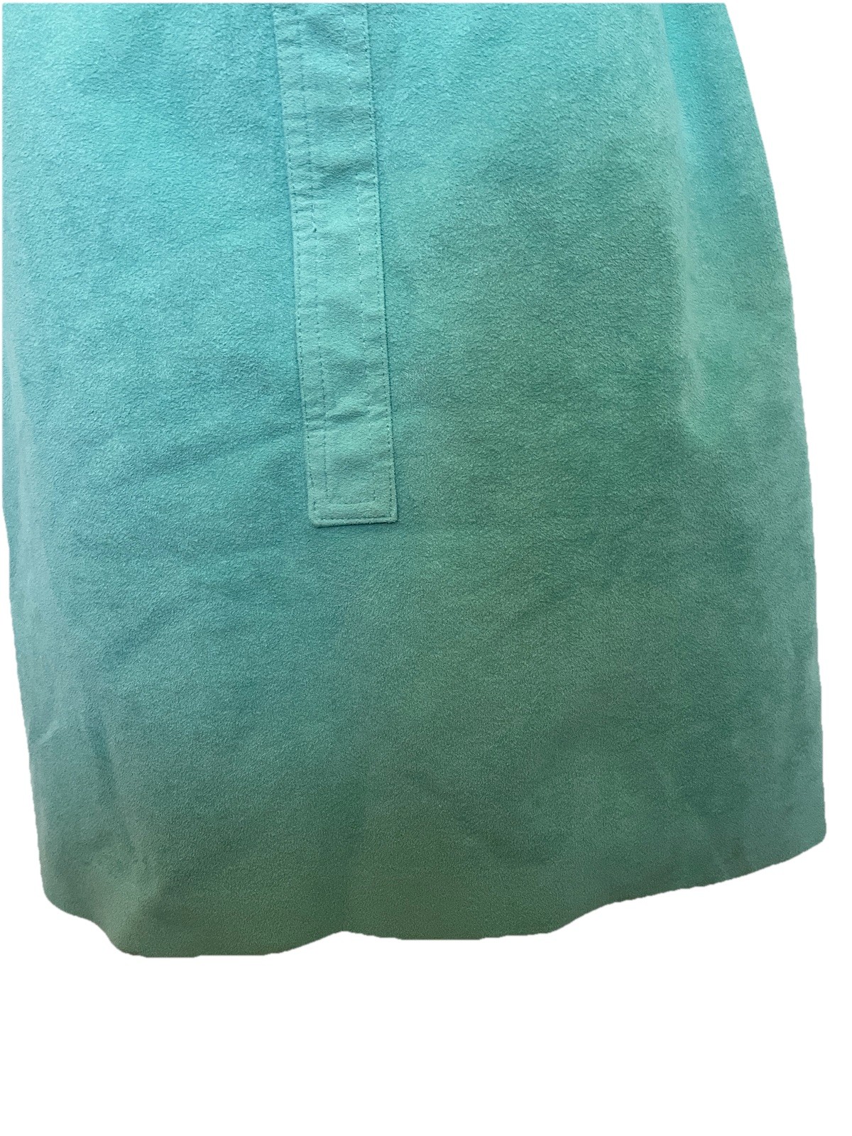CHESTER WEINBERG For SAMUEL ROBERT VINTAGE 70’s Turquoise Faux Suede DRESS