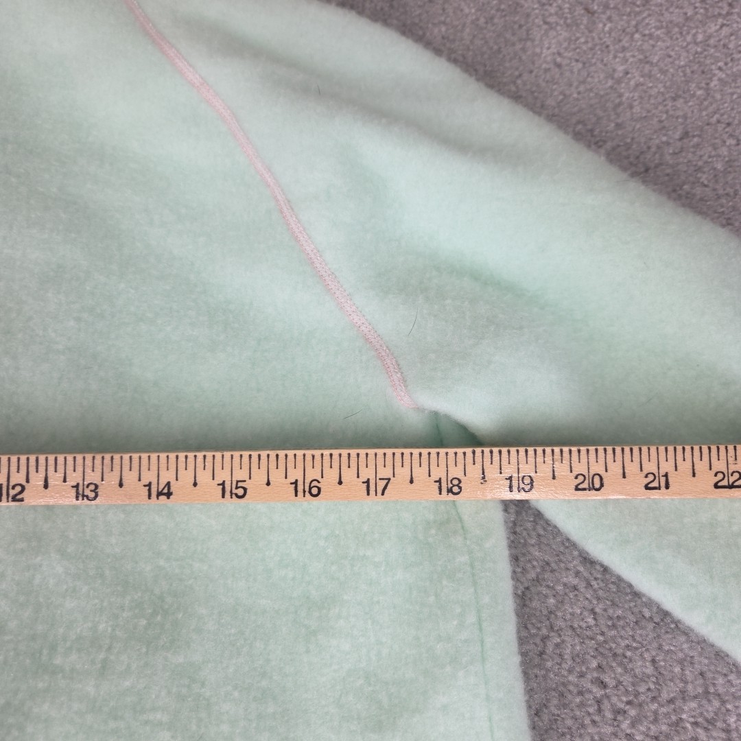 Vtg Medium Zip Pockets Robe/HouseCoat Sears Mint Green Fleece Hooded Pj&rsquo;s Soft