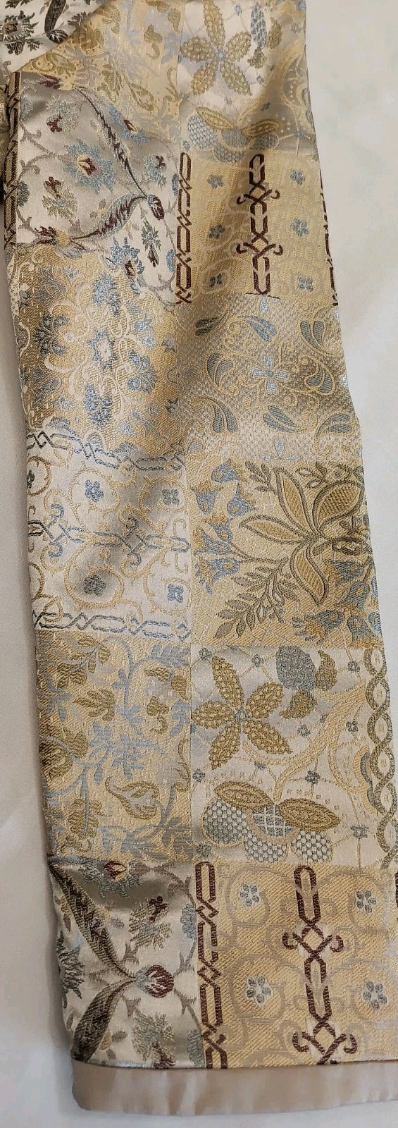 Peck & Peck Blazer Jacket Gold Floral Patchwork Jacquard Brocade Vintage Size 12