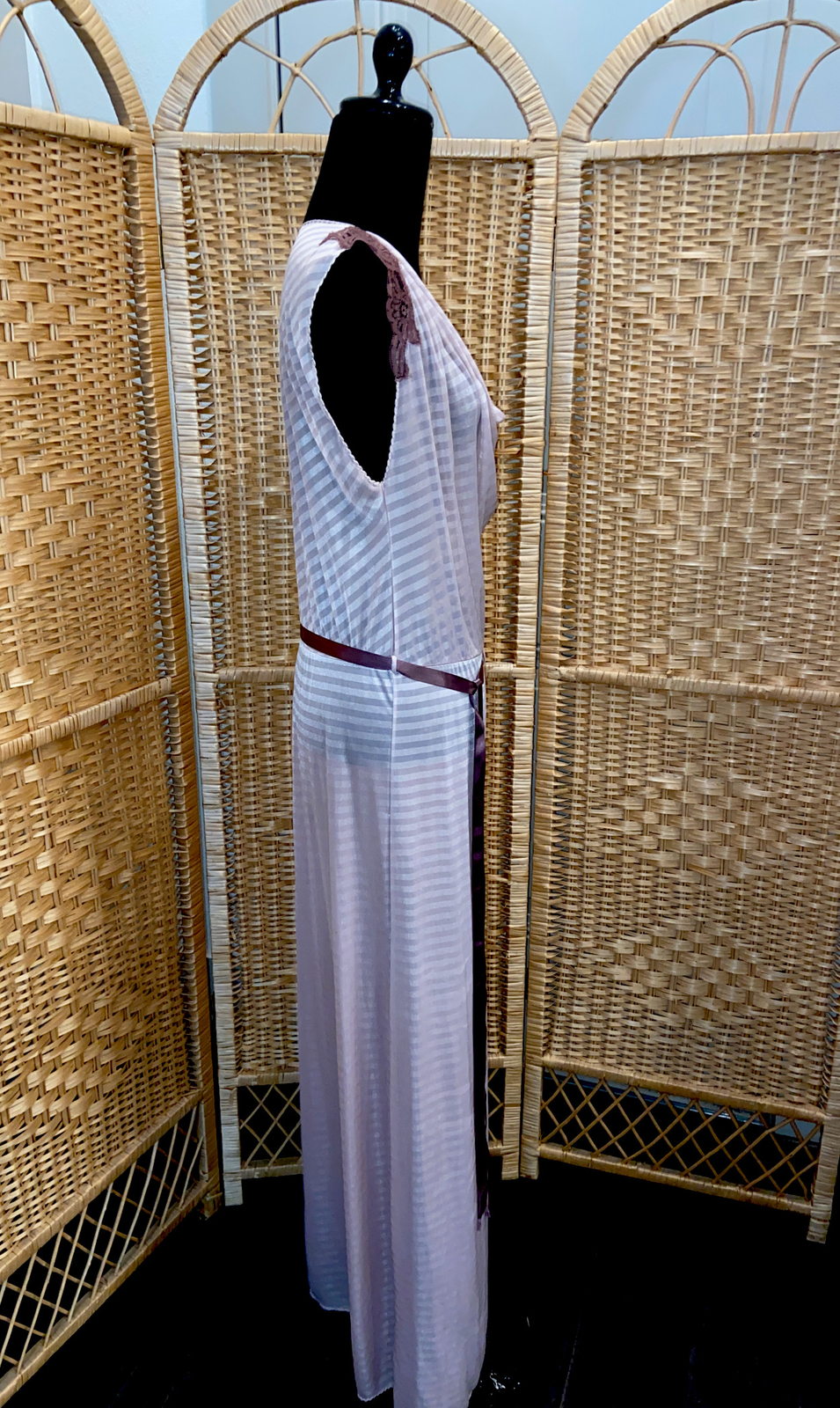 Vintage FLAIR ILGWU Sheer nylon Nightgown Lingerie Hollywood Boudoir Size Medium
