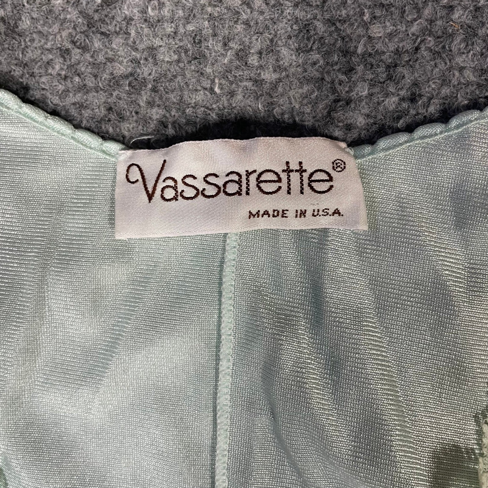 Vassarette Nightgown Medium* Aqua Blue Vintage Lace Trim Flutter Sleeve USA