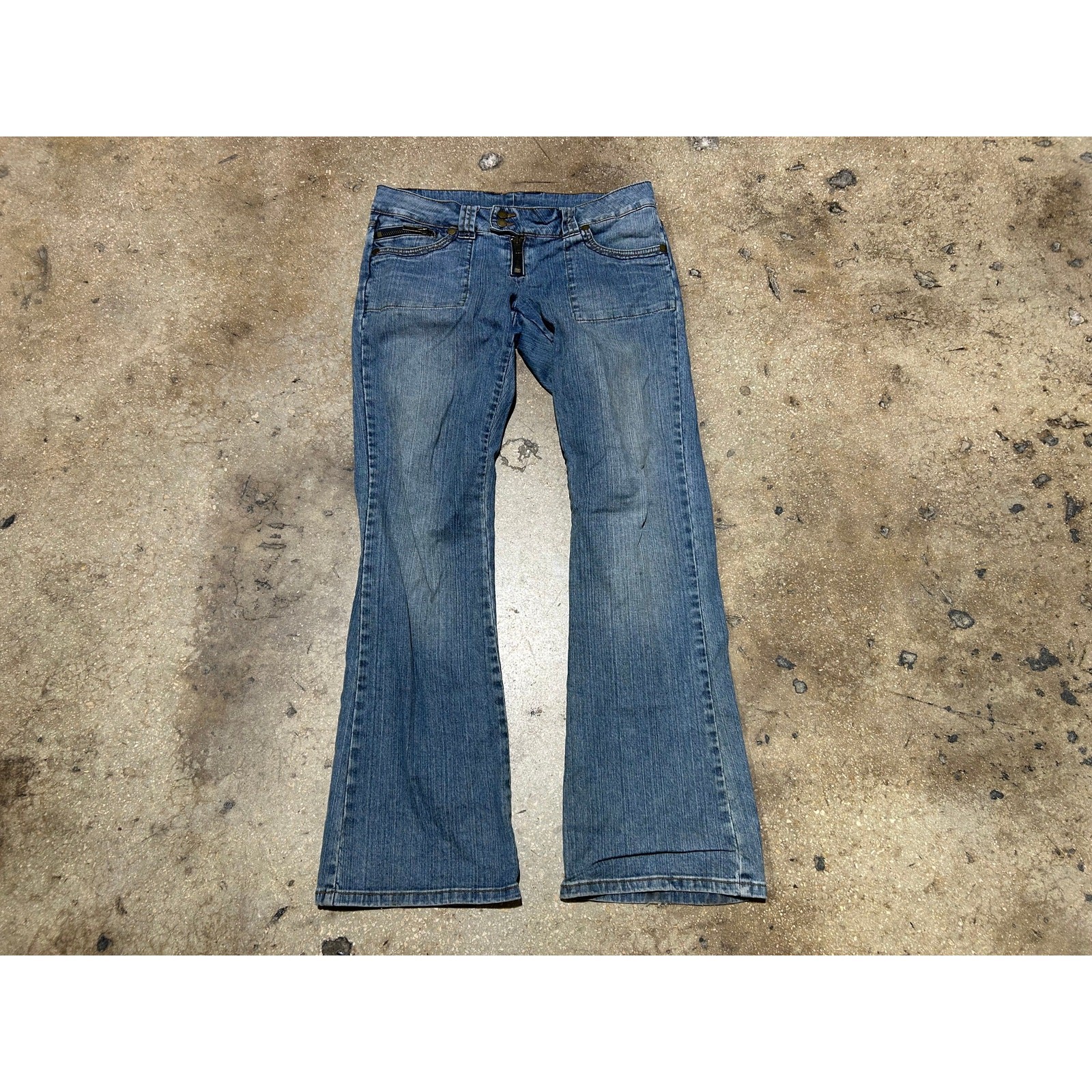 Jessica Lopez Zipper Jeans – Blue Size 7