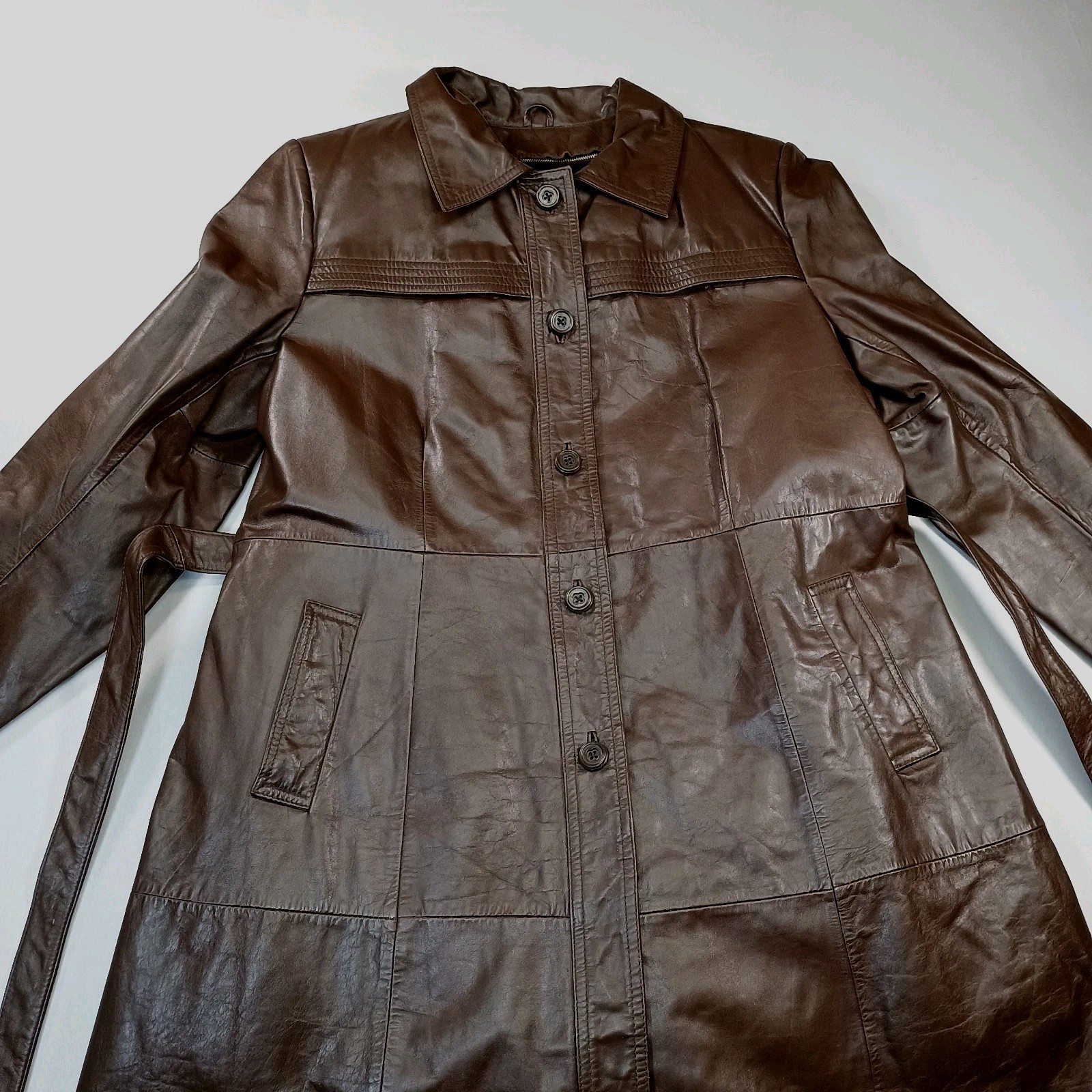 Montgomery Ward The Tannery VTG Women&rsquo;s 100% Genuine Leather Jacket Size 18 1/2
