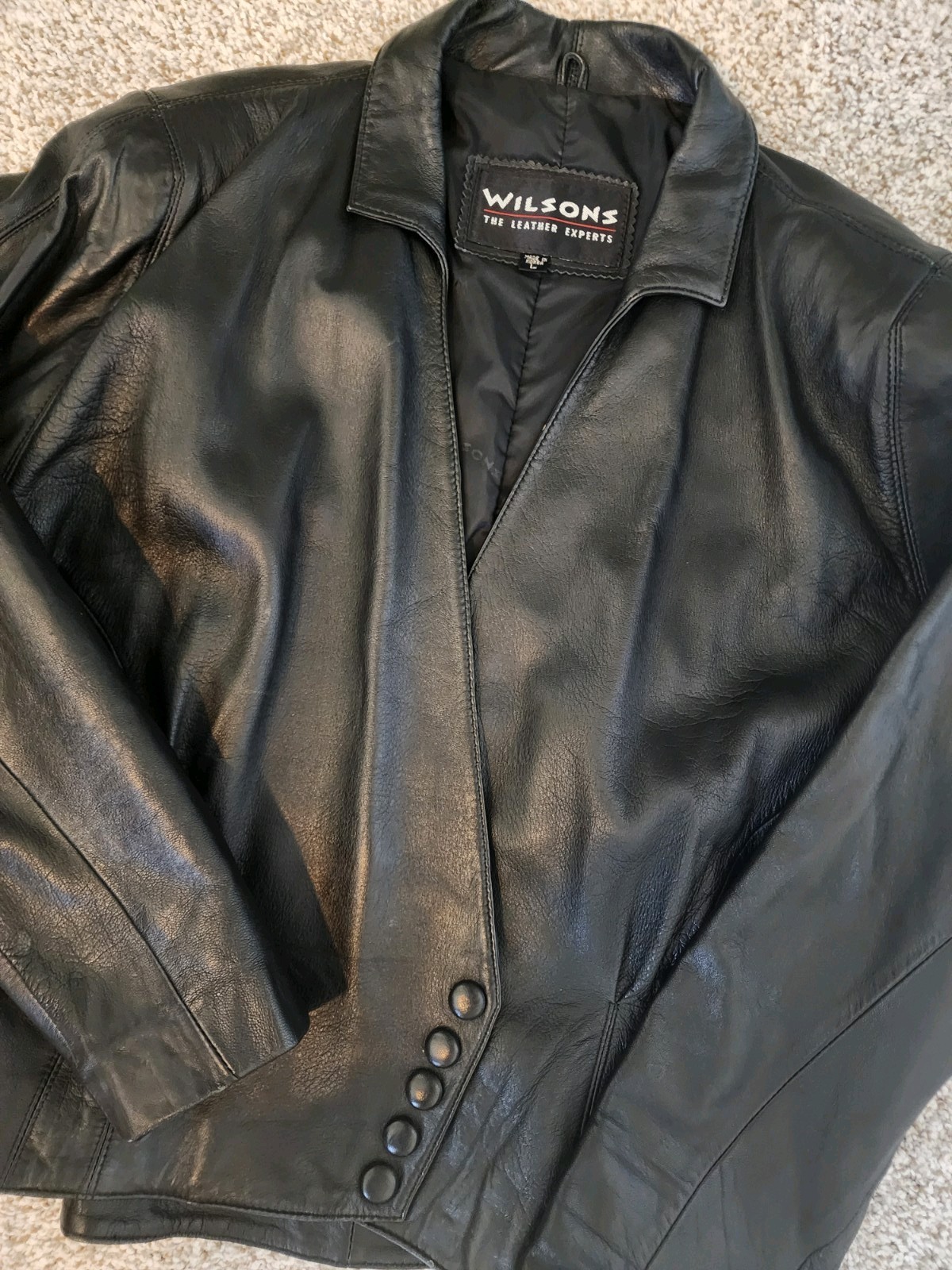 VTG 🔥Wilsons 100% Leather Jacket – 90&rsquo;s Retro Moto Y2K Grunge streetwear Biker