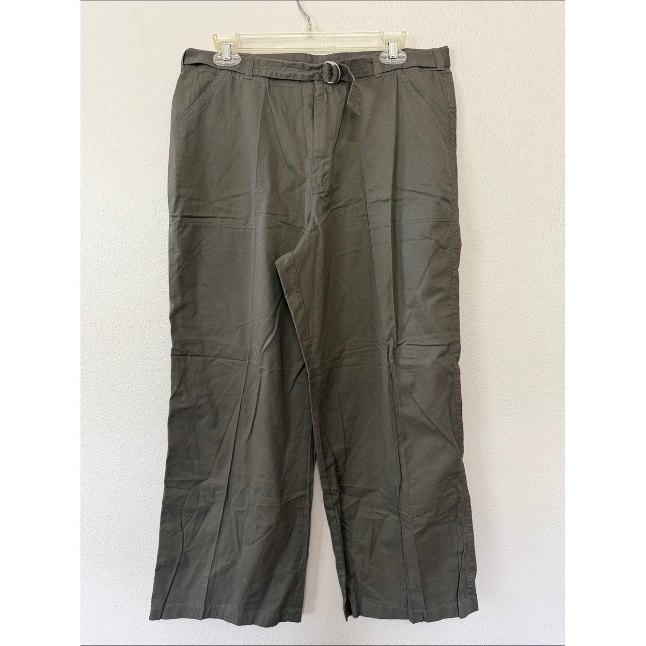 VTG White Stag Women&rsquo;s Olive Green Wide Leg Pants Size 16 Petite 1990&rsquo;s