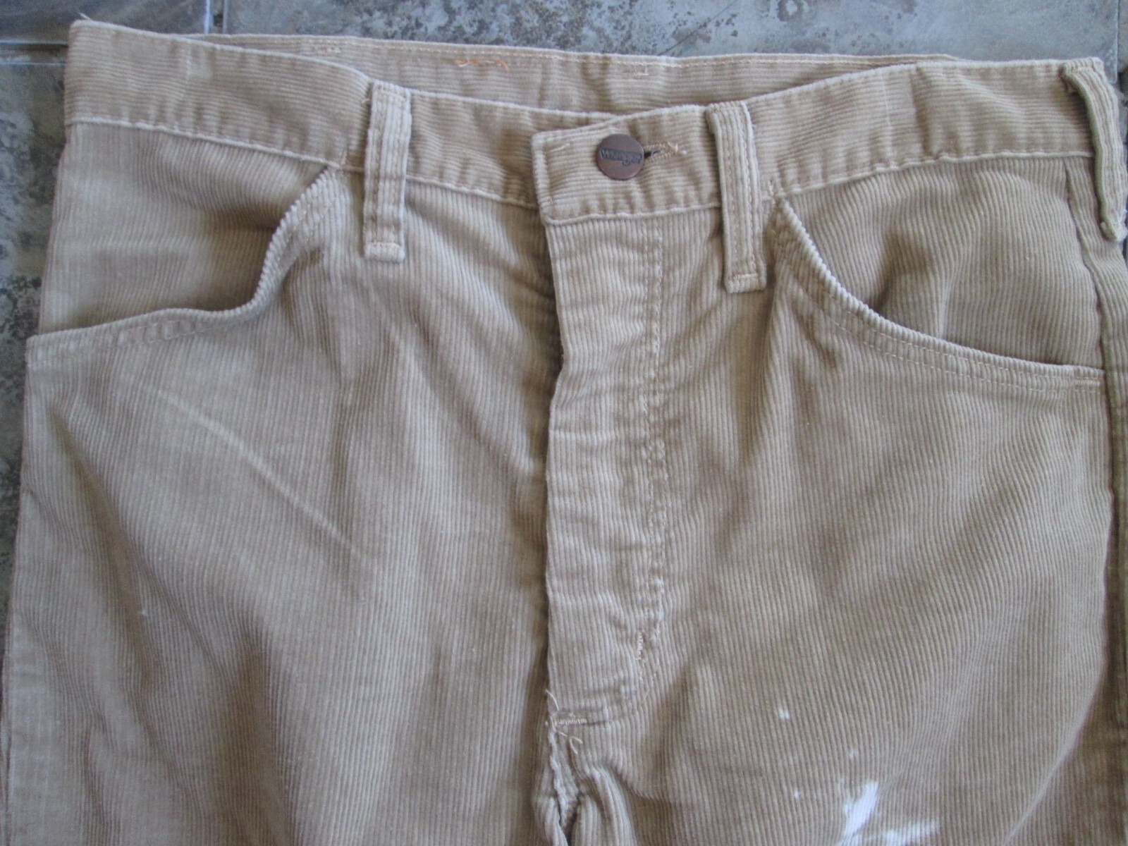 Vintage Wrangler Wrapid Transit Pants 29×31 Corduroy Brown Bootcut Flare Pockets
