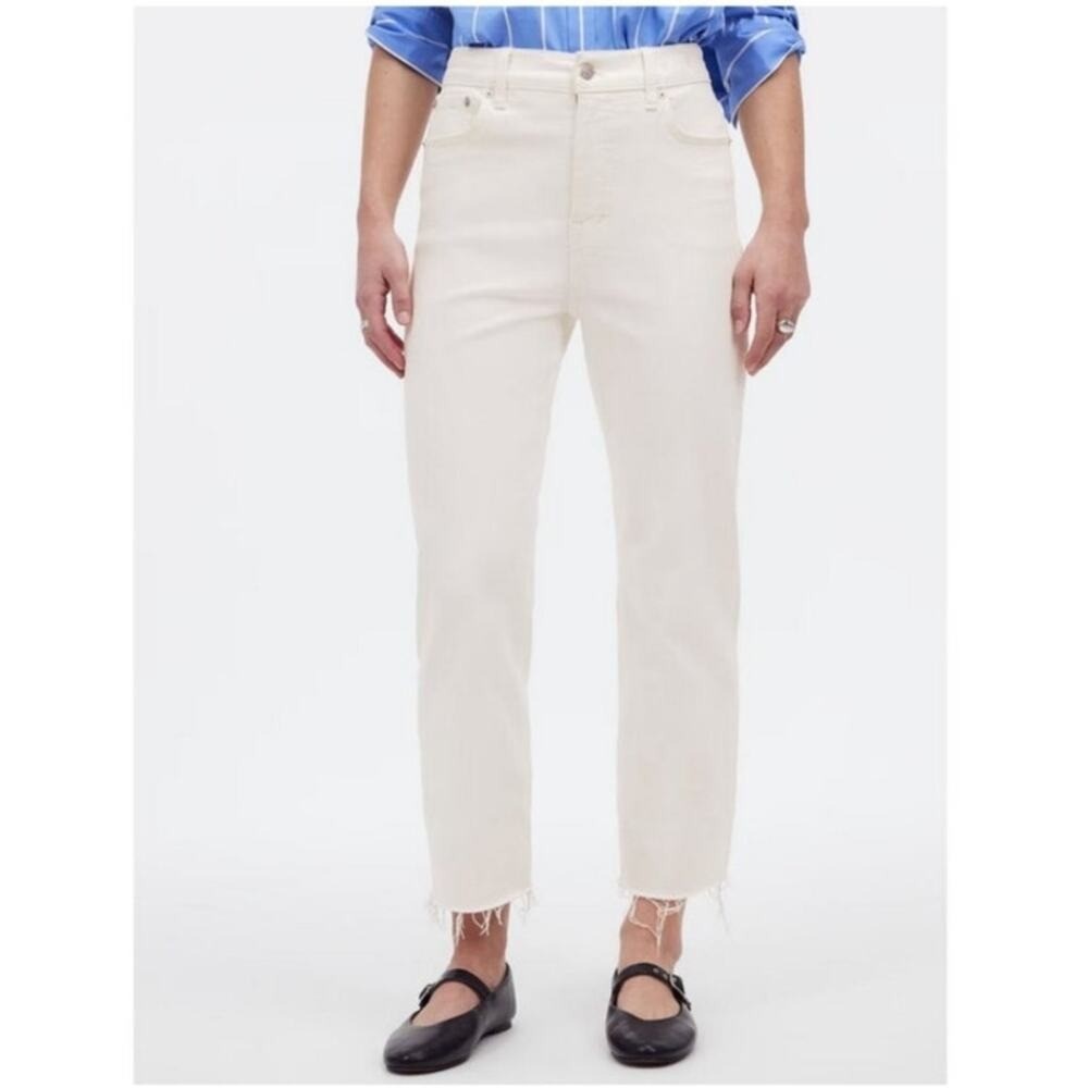 Madewell The &rsquo;90s Straight Crop Jean Size 25 in Tile White