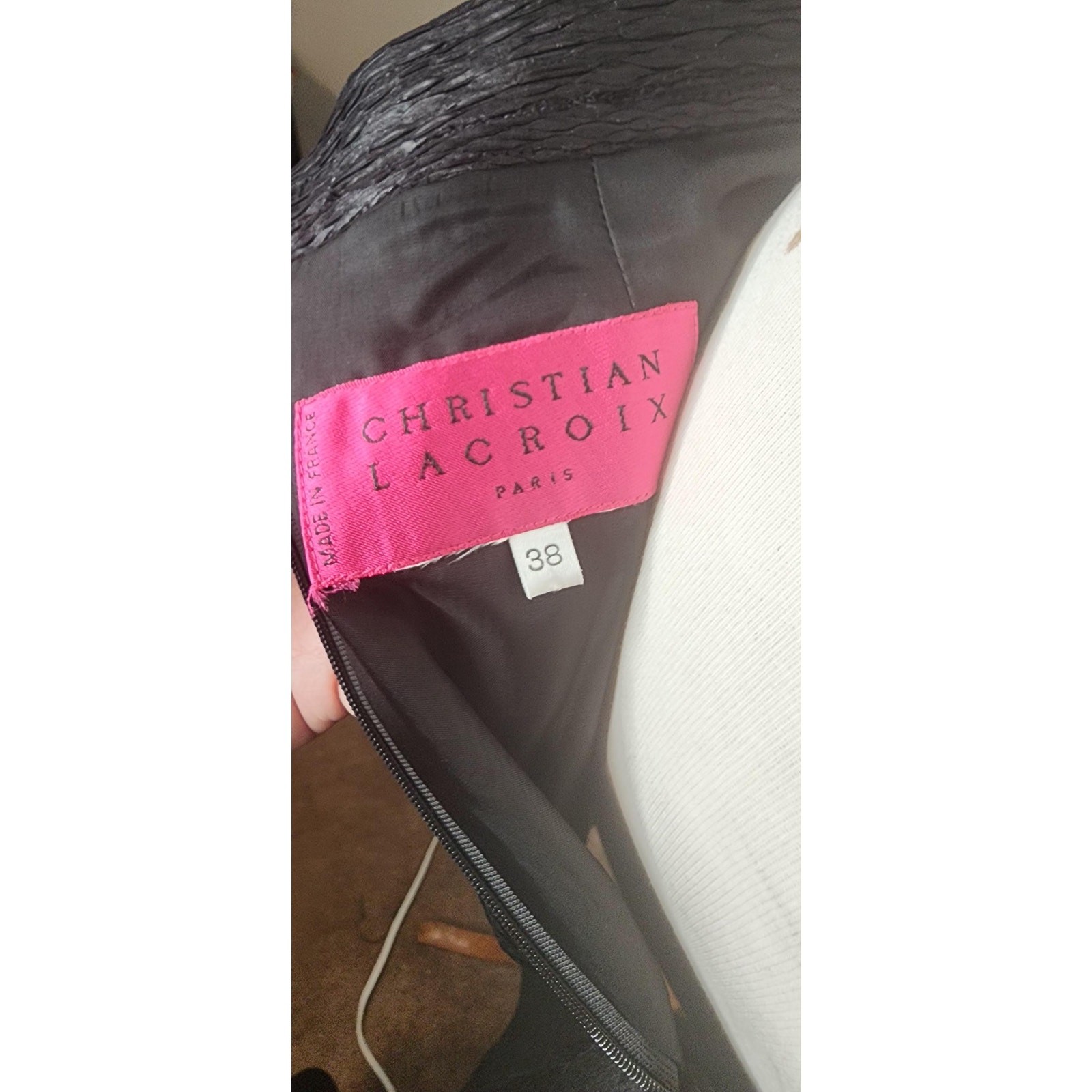 Vintage Christian Lacroix Paris Textured Pencil Skirt | Couture | Size FR 38