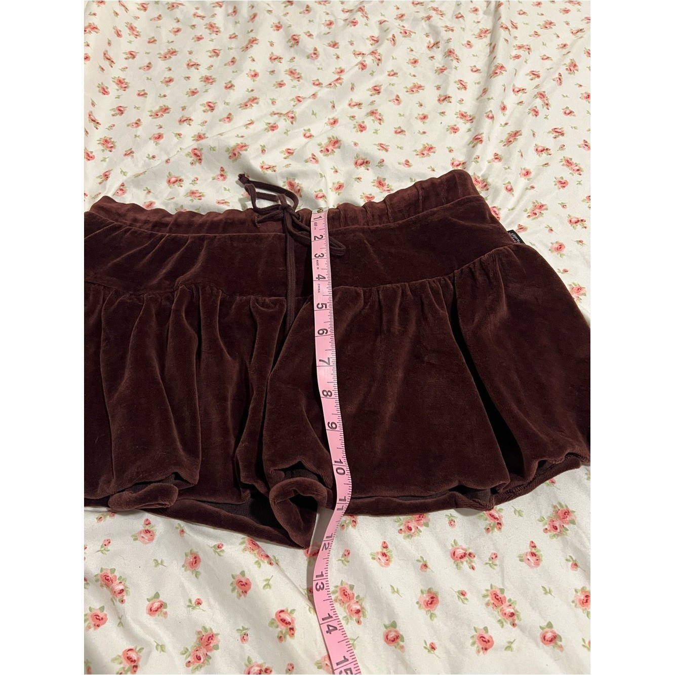 vintage velvet low rise drawstring mini skirt, perfect beach cover up