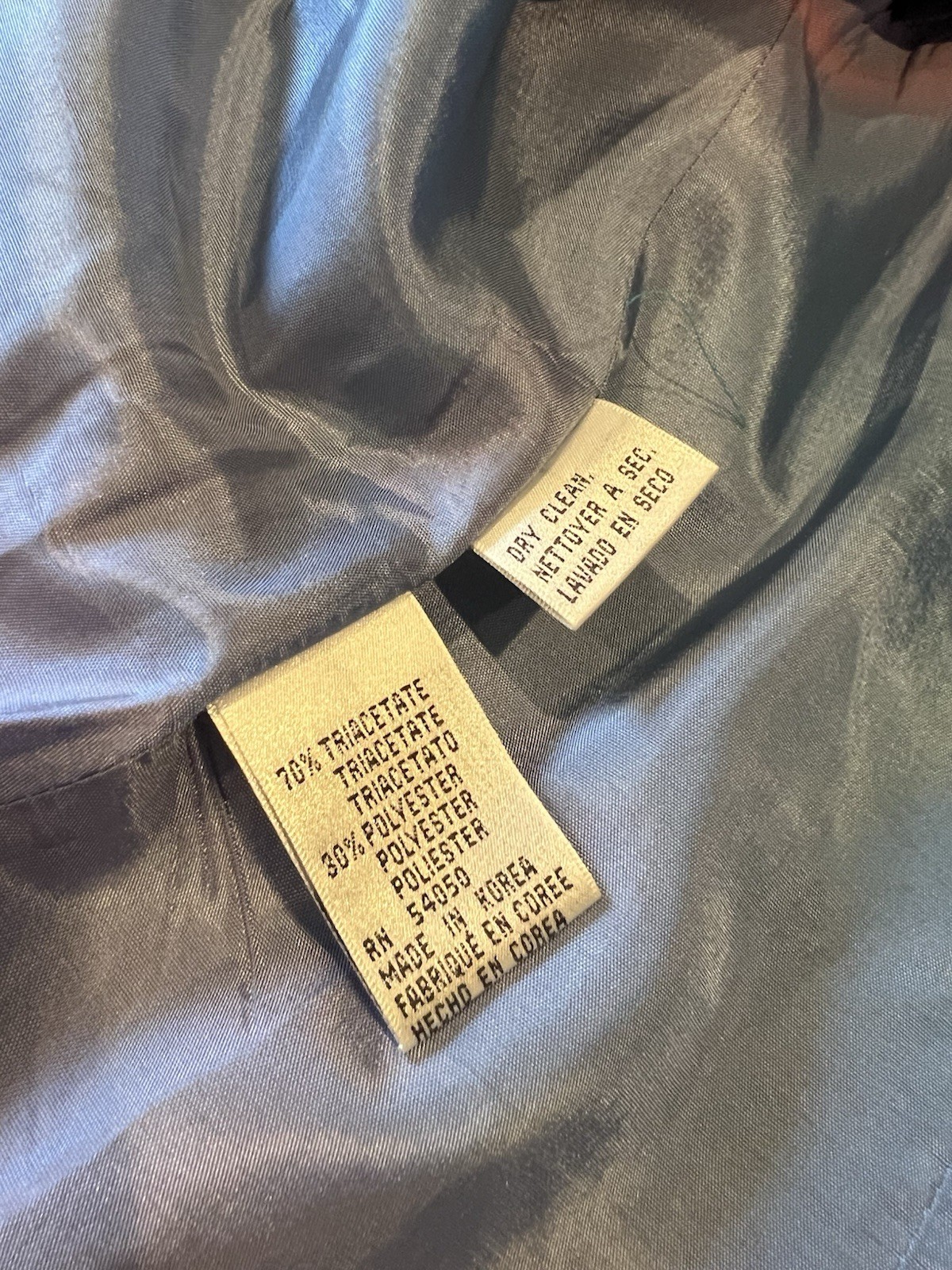 VTG Christian Dior Size 2 1980s 2Pc Turquoise Blue Skirt Suit Set