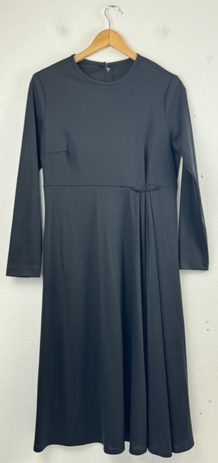 Vintage 1980s Changes Black Midi Dress Union Made In USA