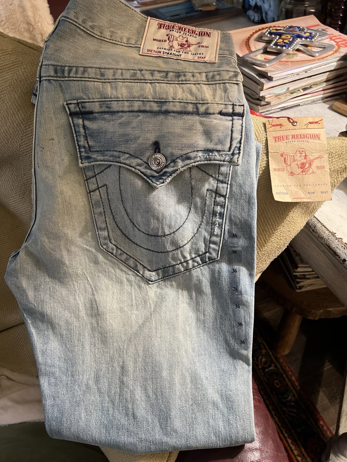 True religion Size 36 Straight Jeans