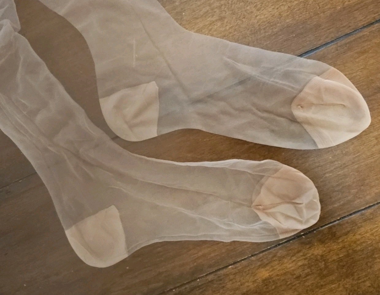 Treadwell Vtg Stockings Seamless size Medium Nylon Hosiery Suntan
