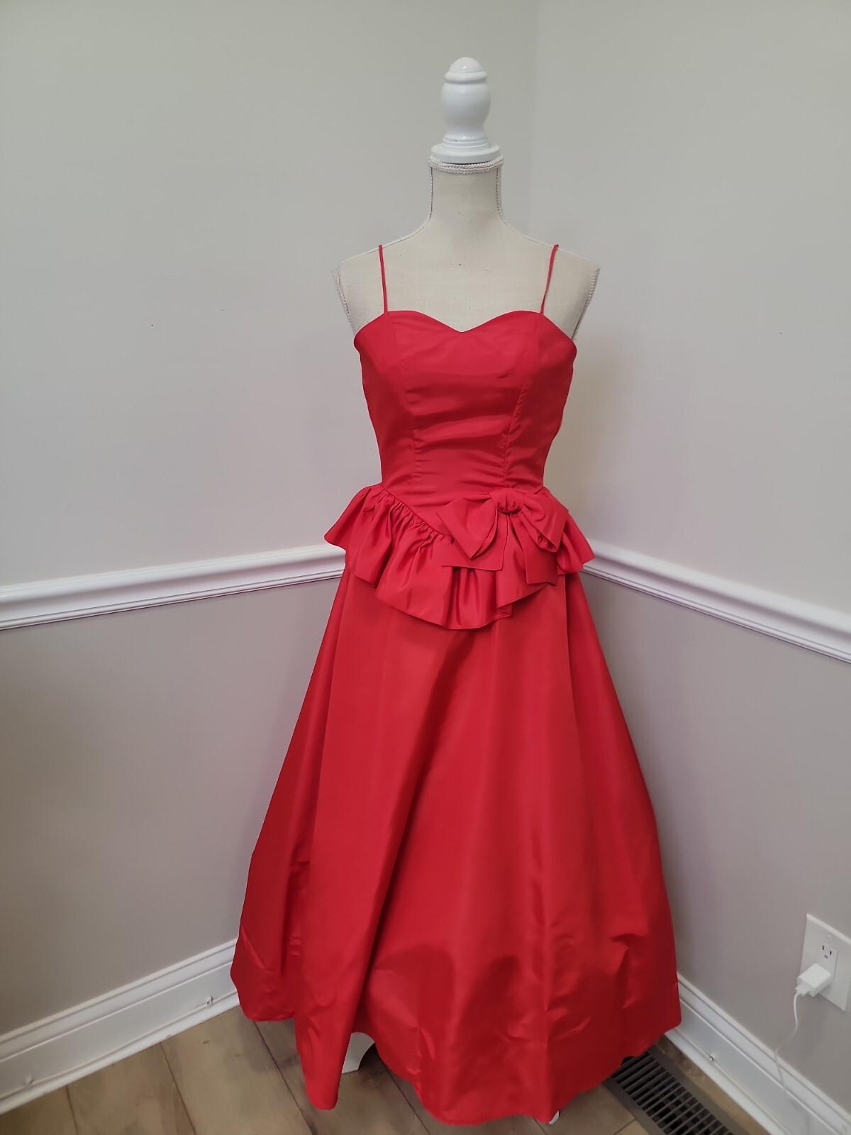 VTG FLIRTATIONS Gown Alfred Angelo Prom Formal Dress/Red Taffeta Dress