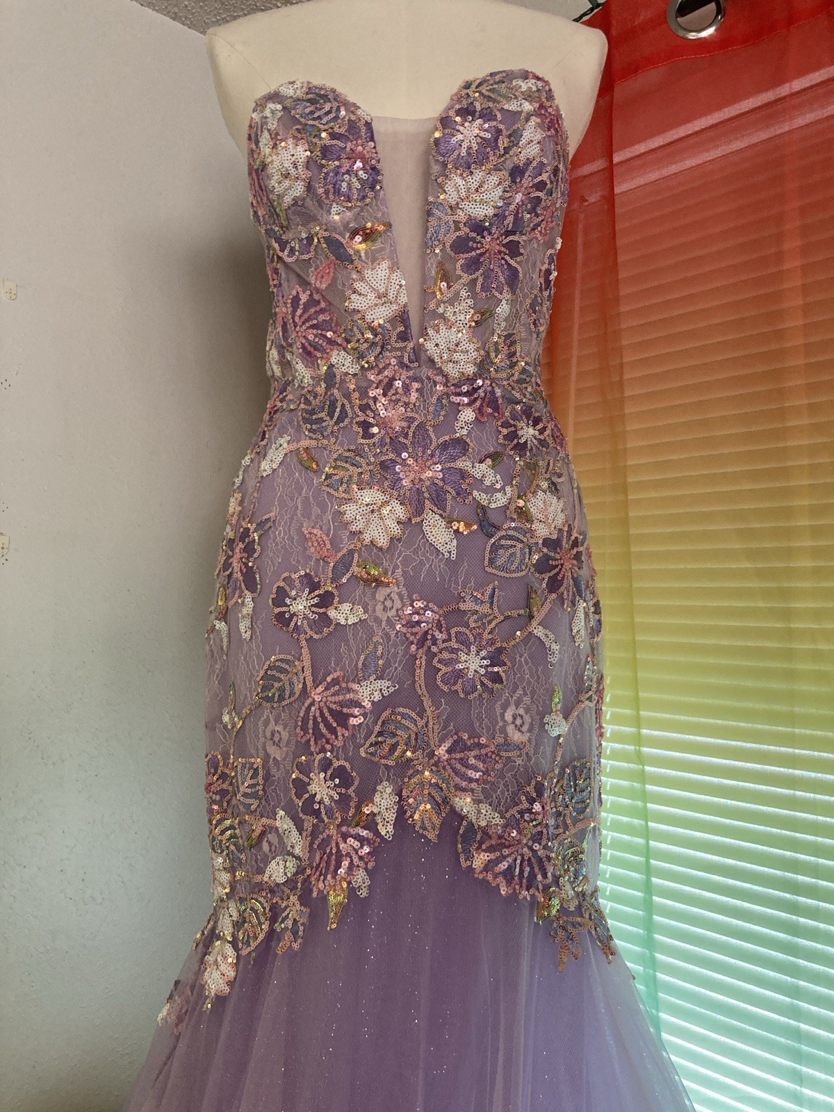 Vintage XS Ethereal Fairycore Princess Mermaid Prom Quincinera Event Long Gown