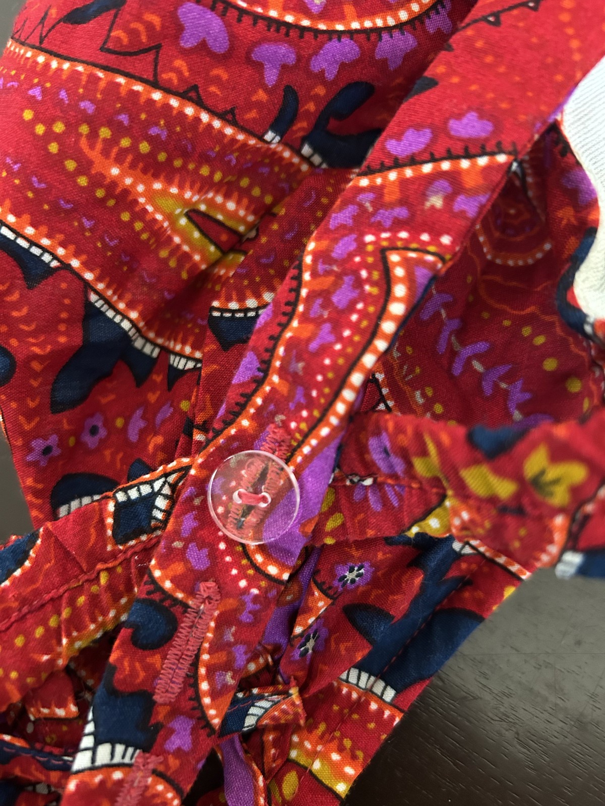 Vintage 1960s 70s Red Psychedelic Paisley Bikini Swimsuit 2pc Bathing Suit SM