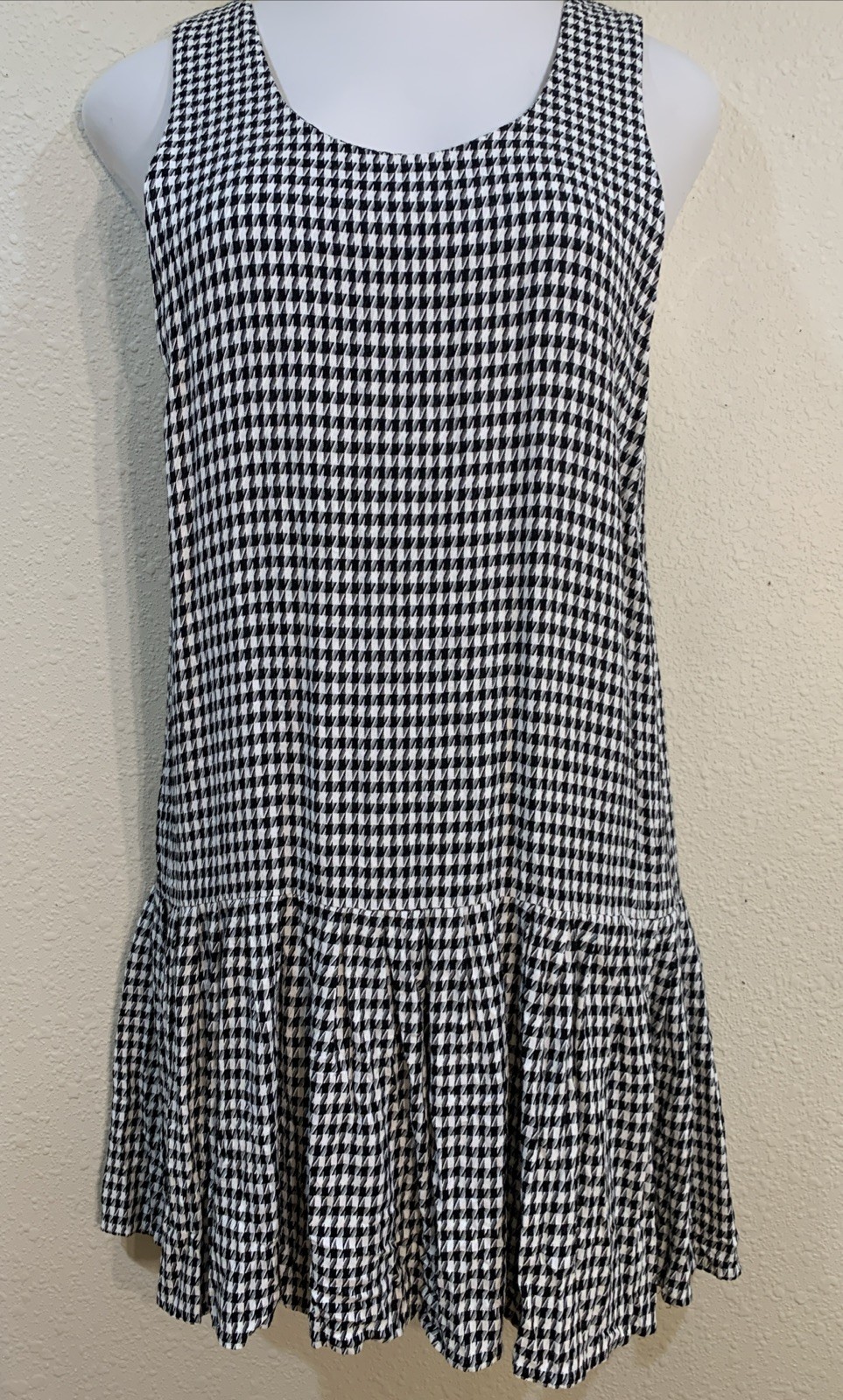 Vintage Dress Misty Lane Womens Size 3/4 Made In USA Houndstooth Buttons 90&rsquo;s